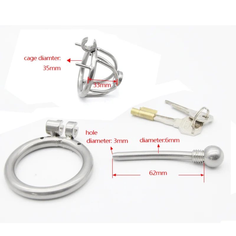 Stainless Steel Dick Cage Penis Ring Belt Lock Adult Game Metal Cock Chastity Device With Stealth Sex Toys Male Masturbation