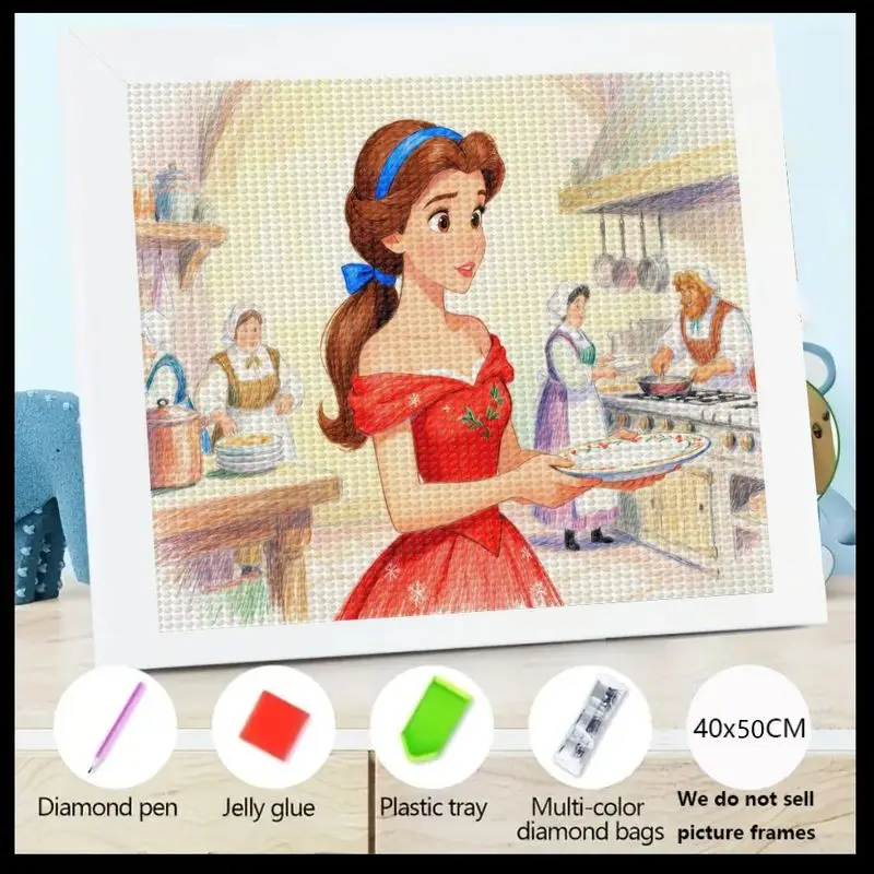 

1 шт. 5D набор алмазной живописи - Очаровательная красота в ретро-кухонной сцены - Набор для рукоделия своими руками с разноцветными кристаллами, полные инструменты