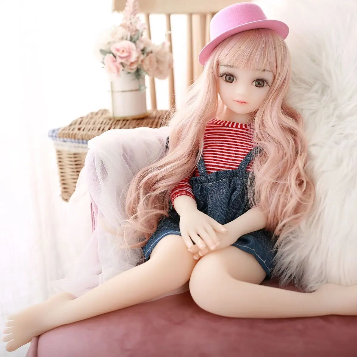 دمى BJD مقاس 65 سم دمية سيليكون حقيقية آسيوية مع شخصيات عمل هيكل عظمي معدني