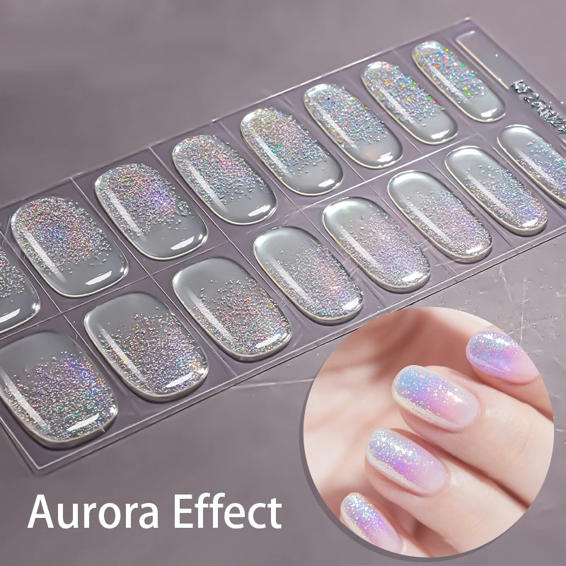 شرائط جل الأظافر شبه المعالجة من أورورا أوتوكولانت لصب أونجلز الأشعة فوق البنفسجية أوناس adhesivas دي جل الأشعة فوق البنفسجية أنجول أوتوكولانت adhessif uv