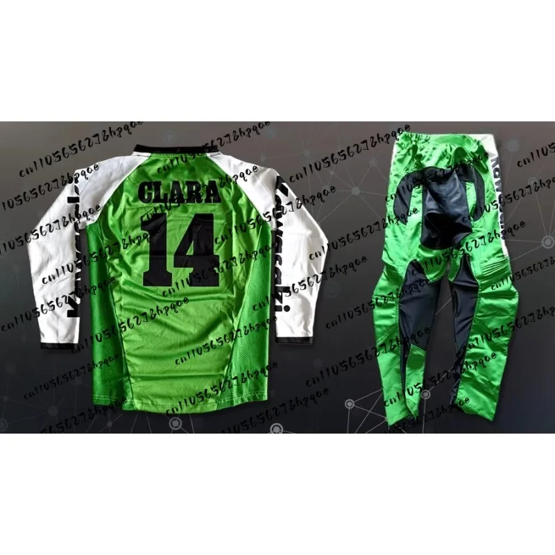 가와사키 핫 2026 모토크로스 저지와 팬츠 어린이 세트 모토크로스 인듀어런스 기어 조합 오프로드 유소년 레이싱 슈트