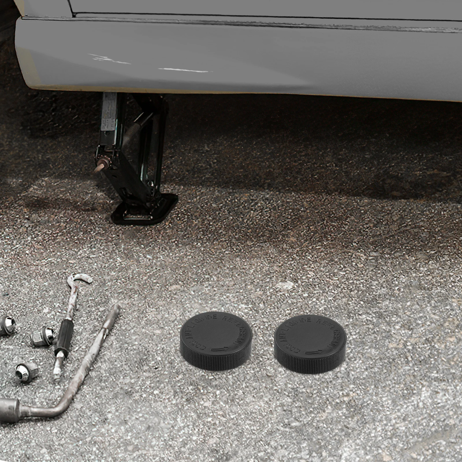 

2Pcs Engine Radiator Reservoir Cap Durable Leak-Proof Replacement Easy Install Coolant Reservoir Tank Cover Radiator Cover