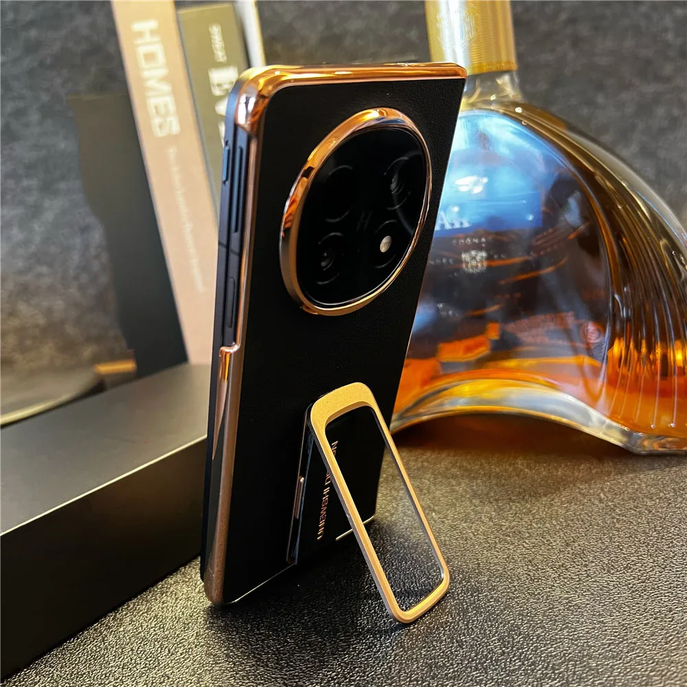 حافظة معصم من جلد البقر الطبيعي الفاخر لهاتف OPPO Find N5 Armor Back Cover