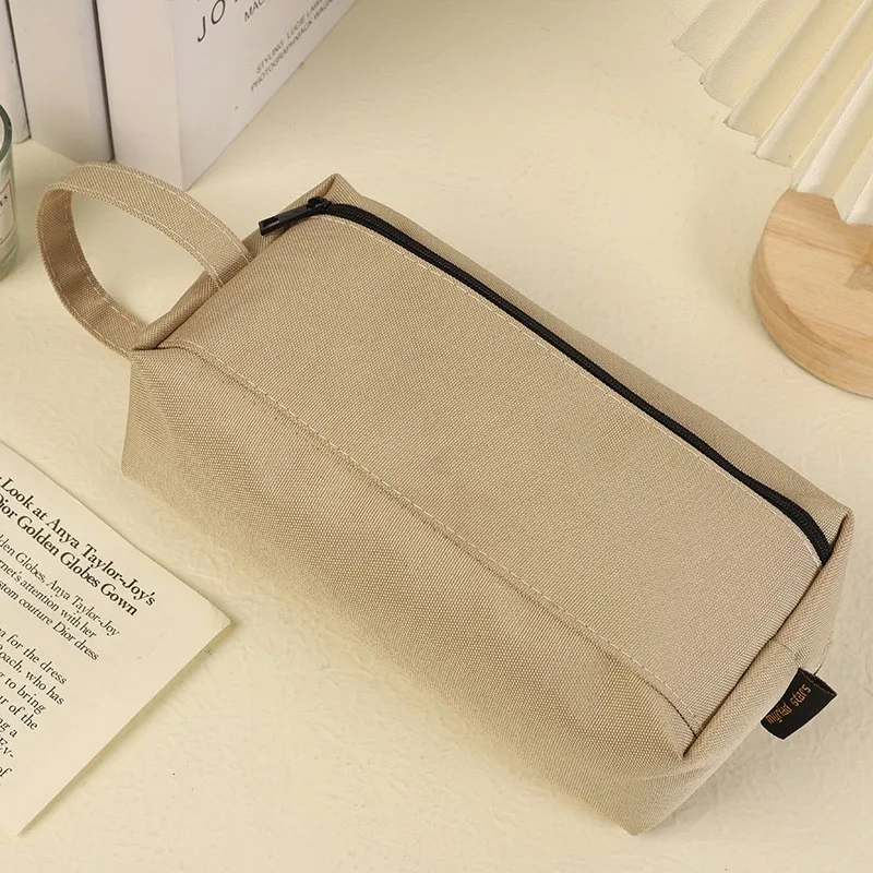 Estuche para lápices de gran capacidad, estuche para lápices estético, organizador de papelería de oficina, estuche para lápices multifuncional Simple y resistente f