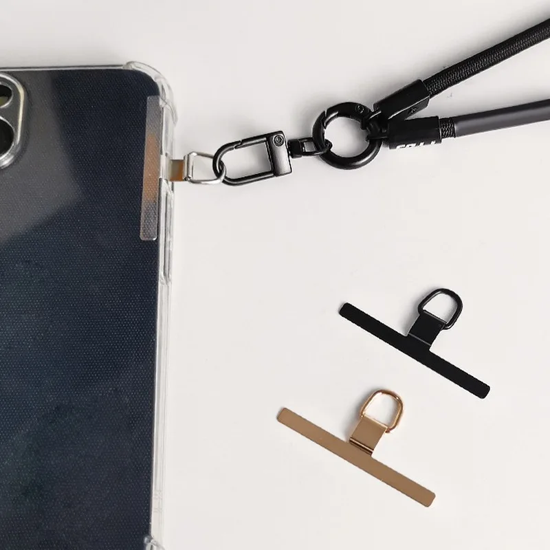 4/1PCS Ultra-thin Stainless Steel Phone Tether Patch Gasket Cellphone Strap Parts Replacement Lanyard Safety Connect Piece image 3