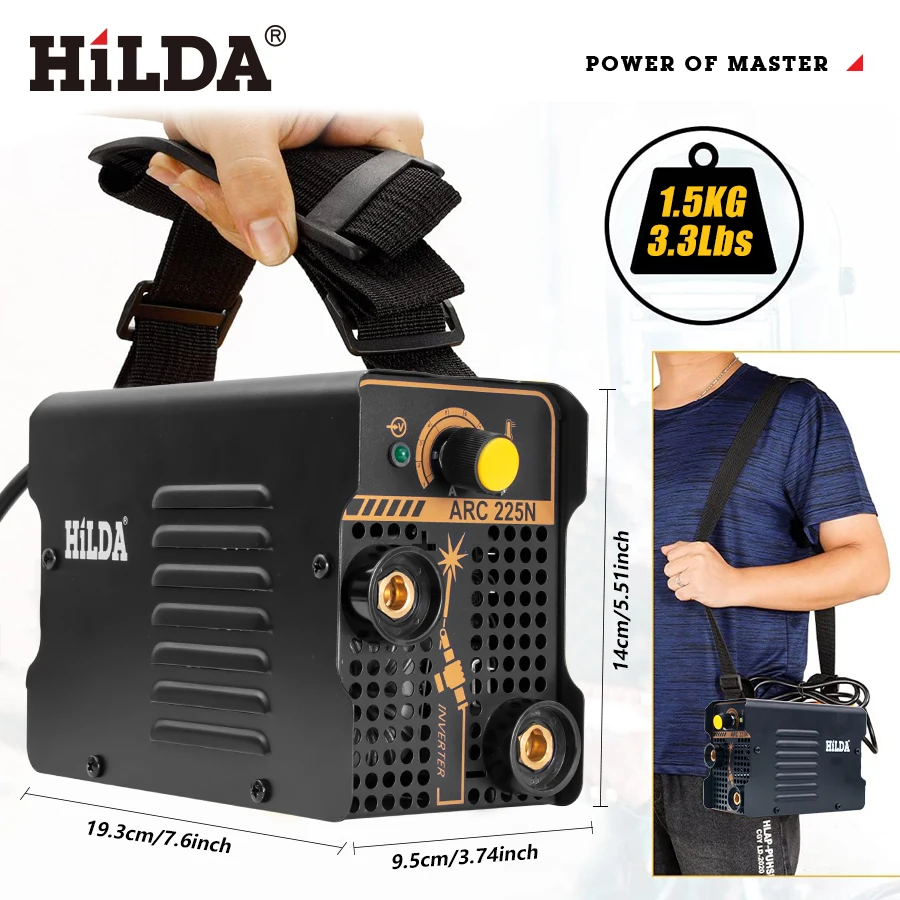 HILDA 220V Portable Welding Machine Pull Arc Welding Machine Electric Adjustable Current Welding Machine