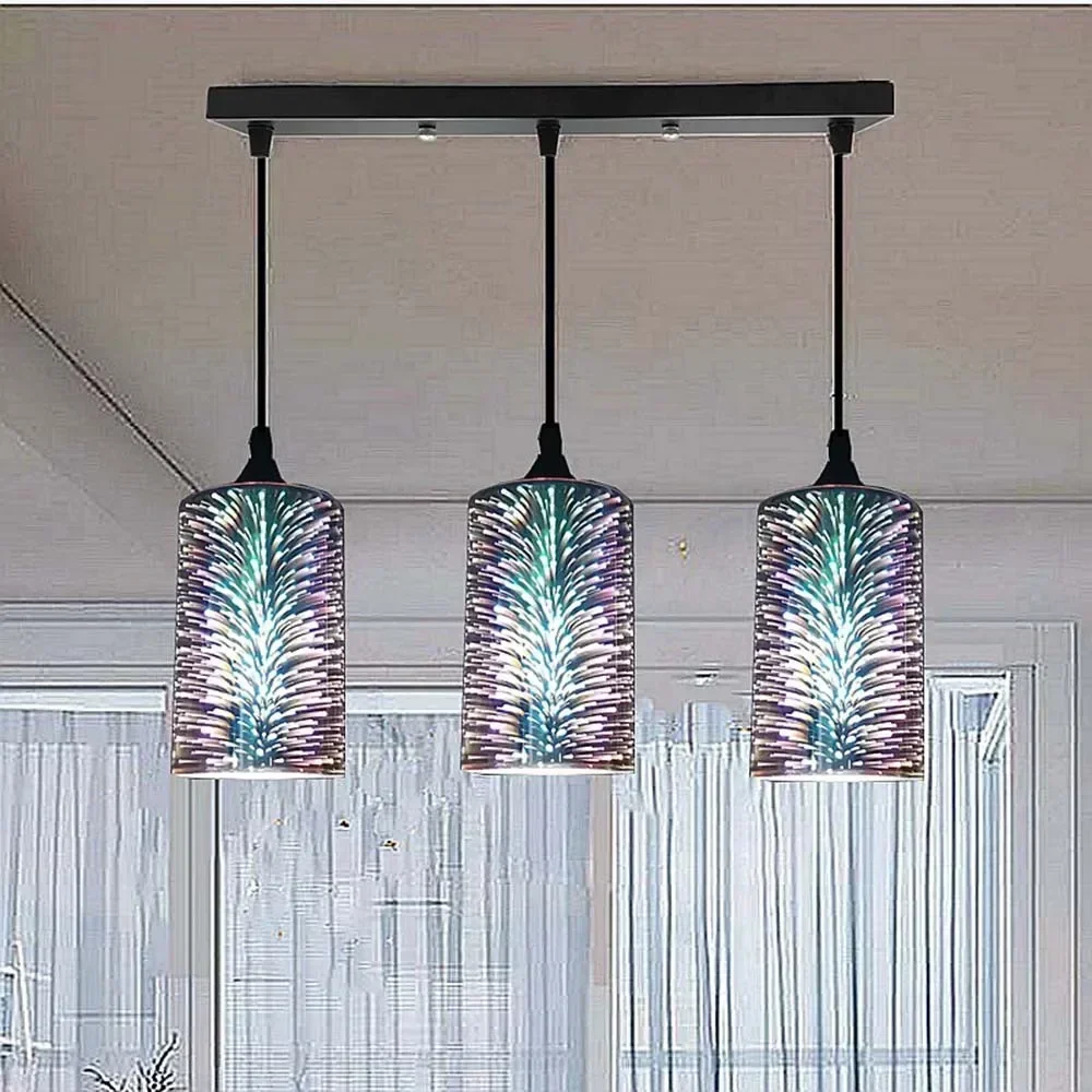 

3D-лазерный разноцветный подвесной светильник-звезда из стекла, современная лофт-лампа для ресторана и освещения «Звездное небо»