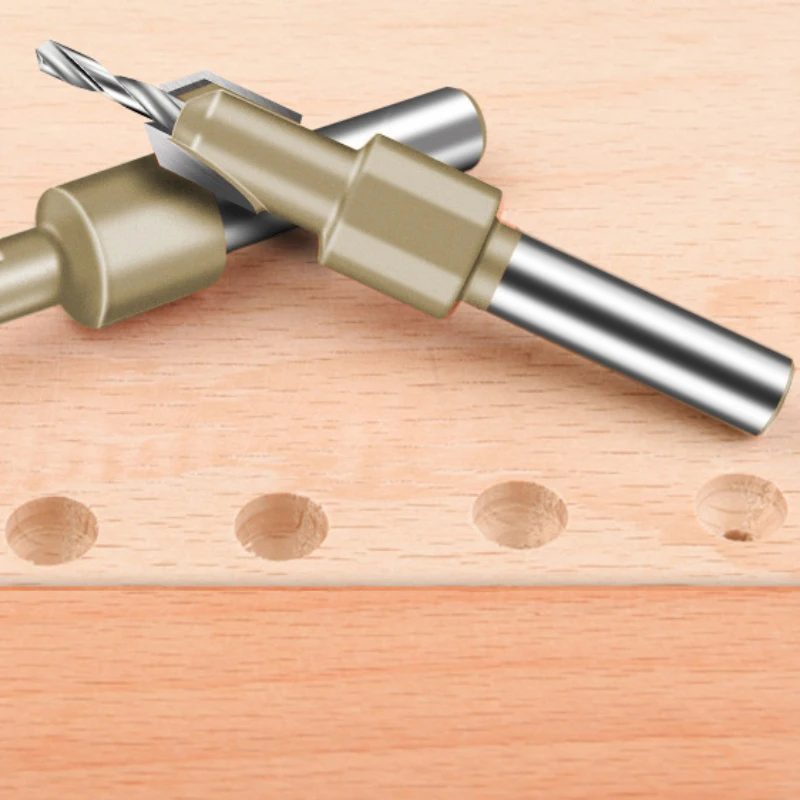 Counter Sink Drill Bit Set for Wood Shank HSS Wooden Screw Countersink Router Bits Hole Punch Adjustable Woodworking Tools