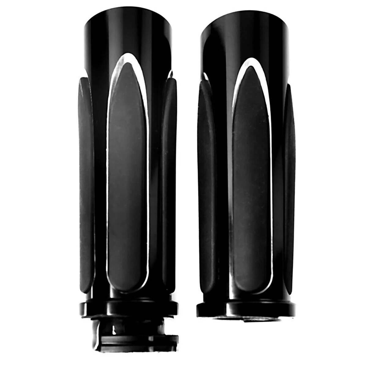 Black Handlebar 1 inch Hand Grips for Harley Touring Road King Street Glide