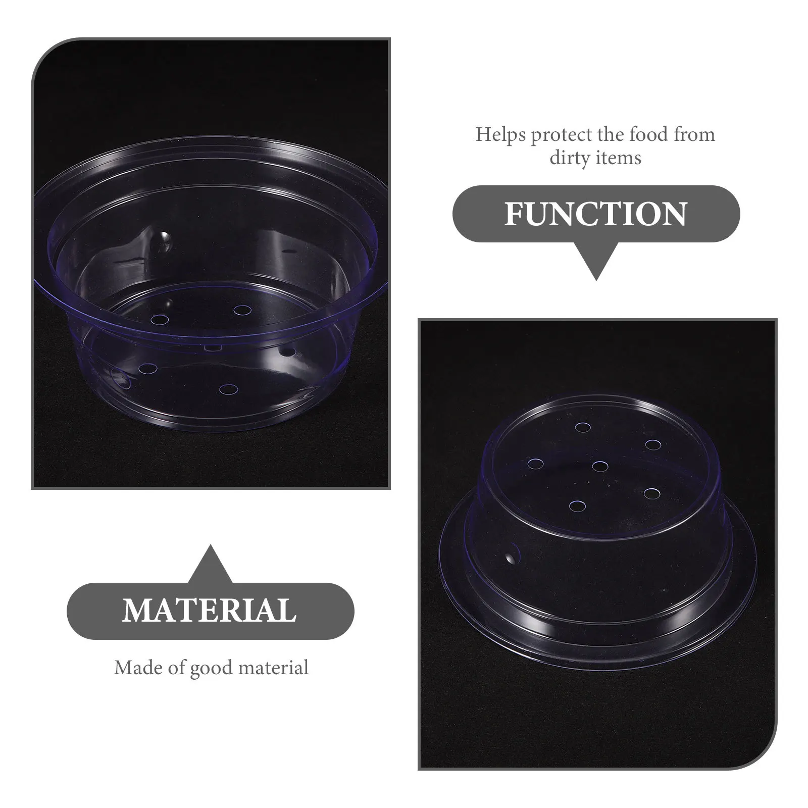 

5Pcs Transparent Food Cover Elegant Design Exquisite Craftsmanship Good Material Dessert Display Birthday Wedding Party