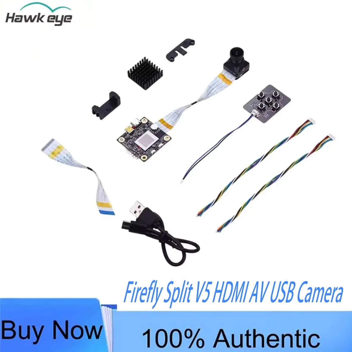 Hawkeye 4K Split V5 FPV Camera IMX415 1080P 100fps EIS Gyroflow Micro HDMI Type-C AV Out 170° FOV for RC Racing Drone