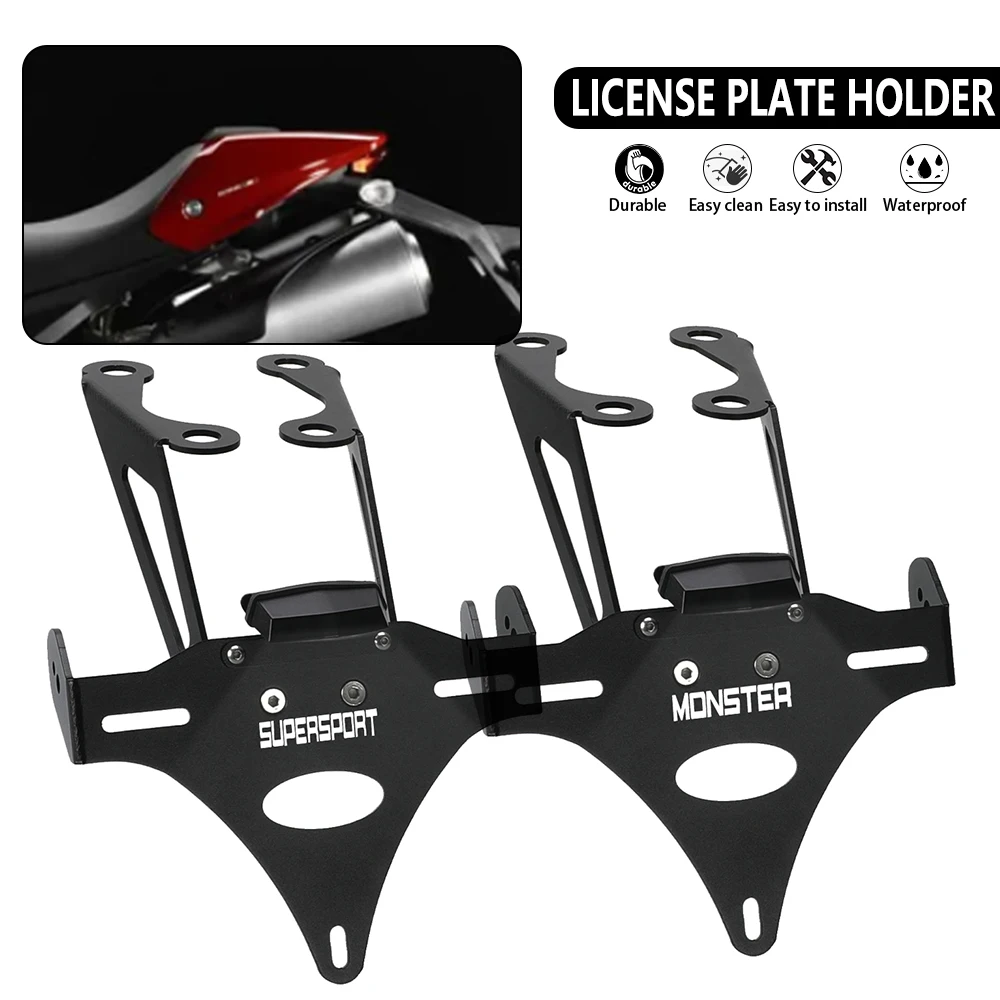 

For DUCATI Supersport 939/S 950/S Monster 659 797/Plus 821/Stealth 1200/S/R License Plate Holder Tail Tidy Fender Eliminator Kit