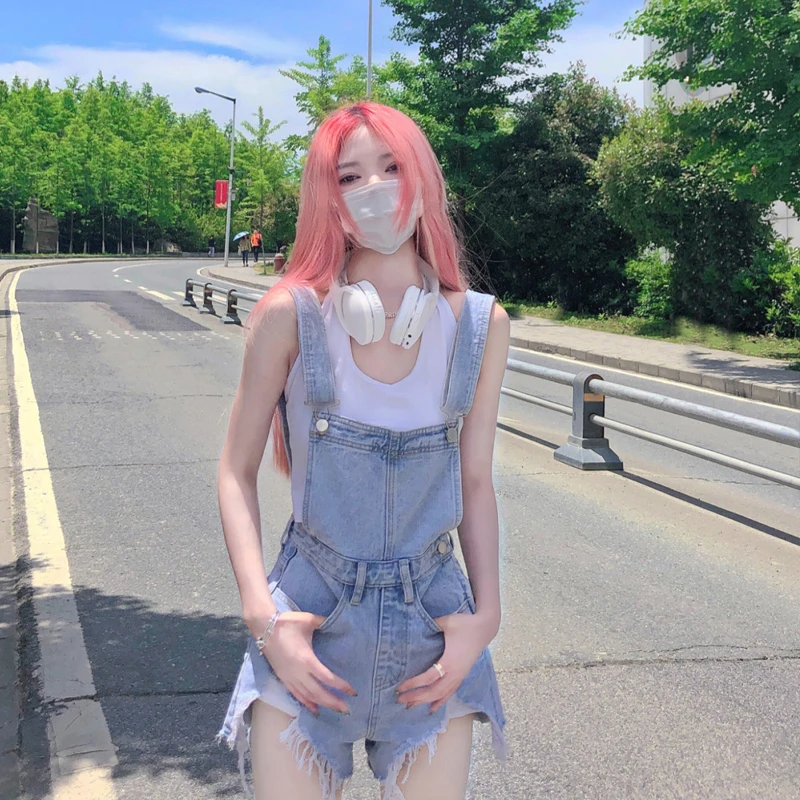 

Rompers Woman Playsuits Elegant Black Jump Suit Casual Jean Red Winter Sleeveless Chic Blue Long Party Jeans Large Size White