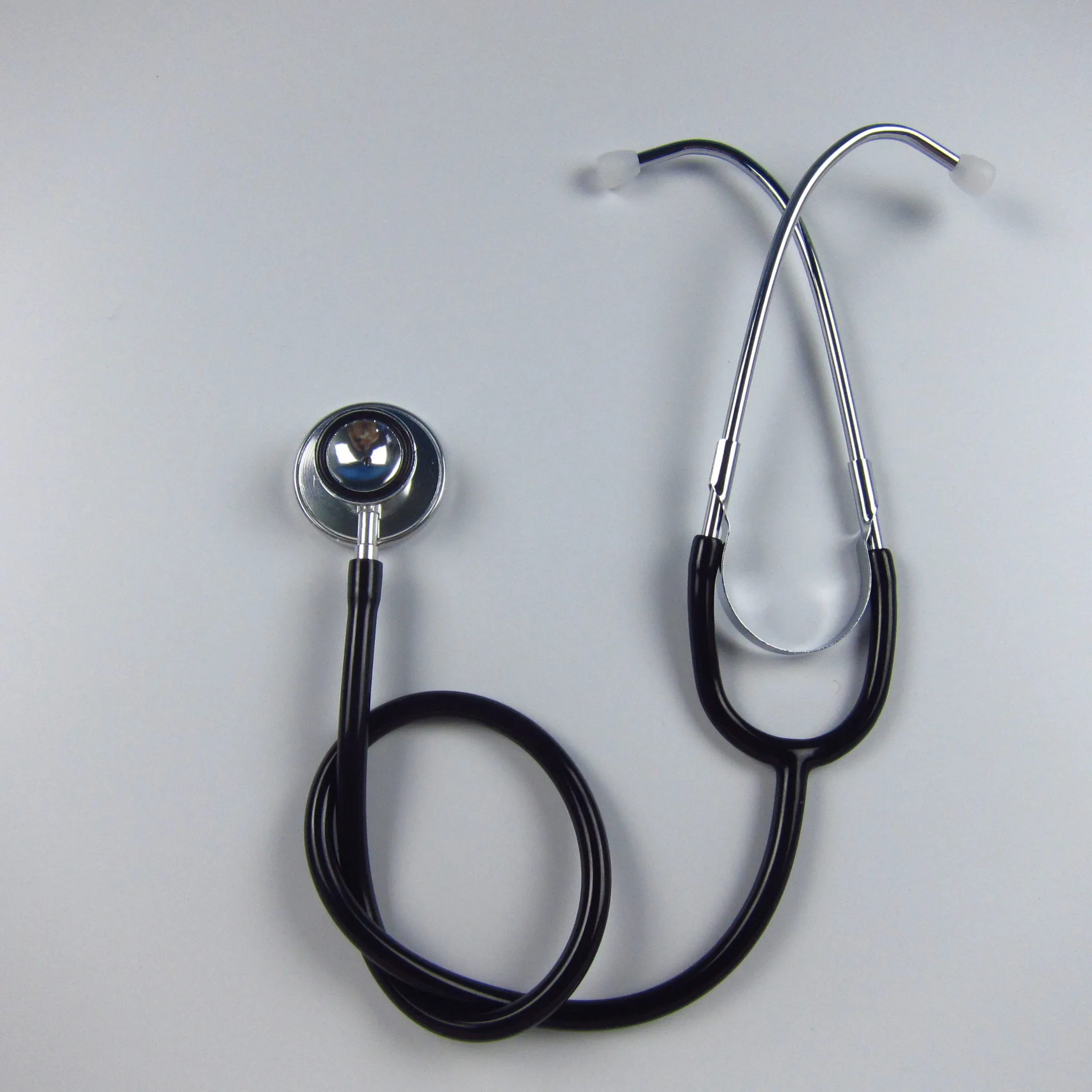 4.7mm+3.0mm Adult dual-head stethoscope hearing head aluminum alloy ear hanging,60cm length PVC tube