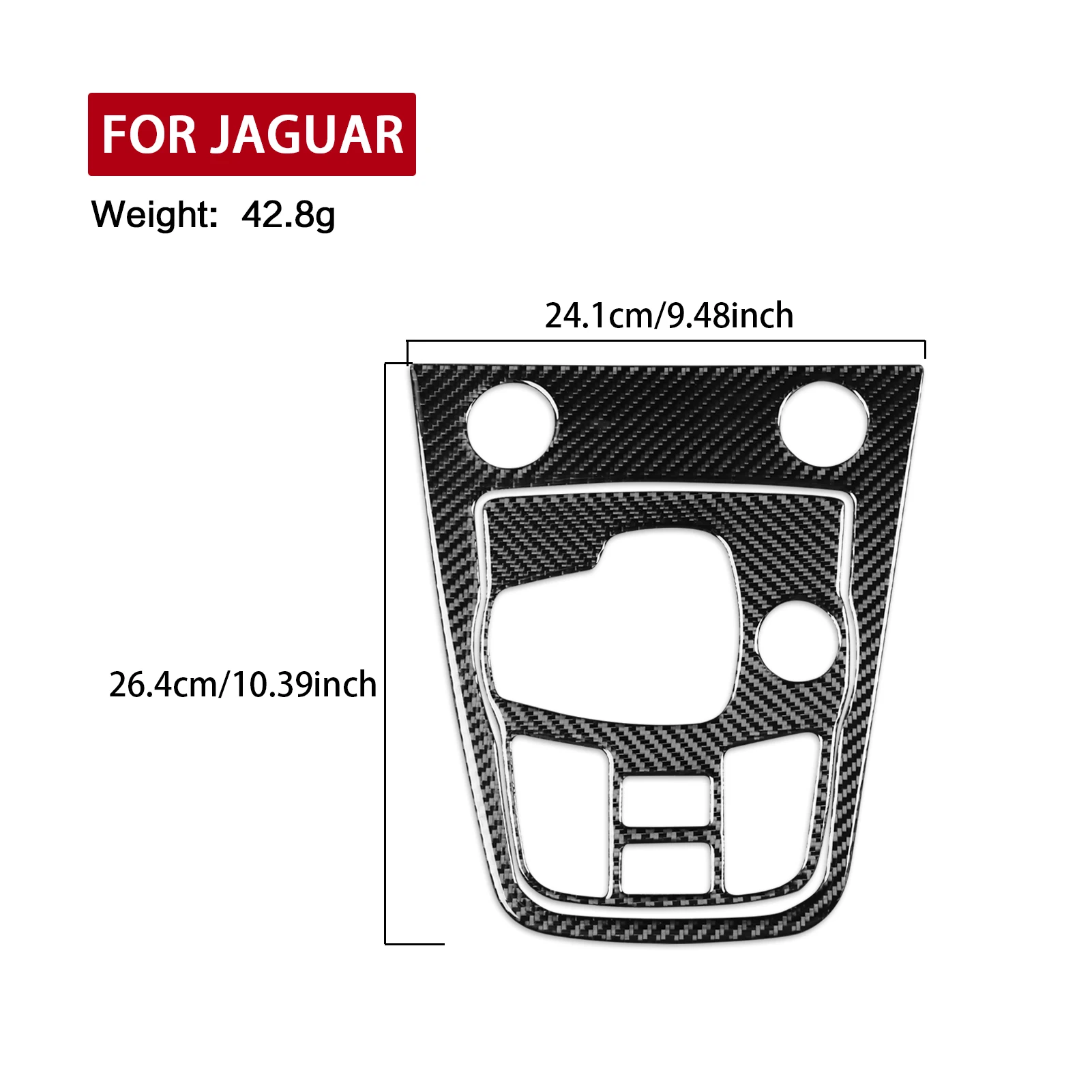 Carbon Fiber Car Accessories Center Console Gear Shifter Panel Set Cover Trim Sticker Modification For Jaguar F-Type 2013—2024