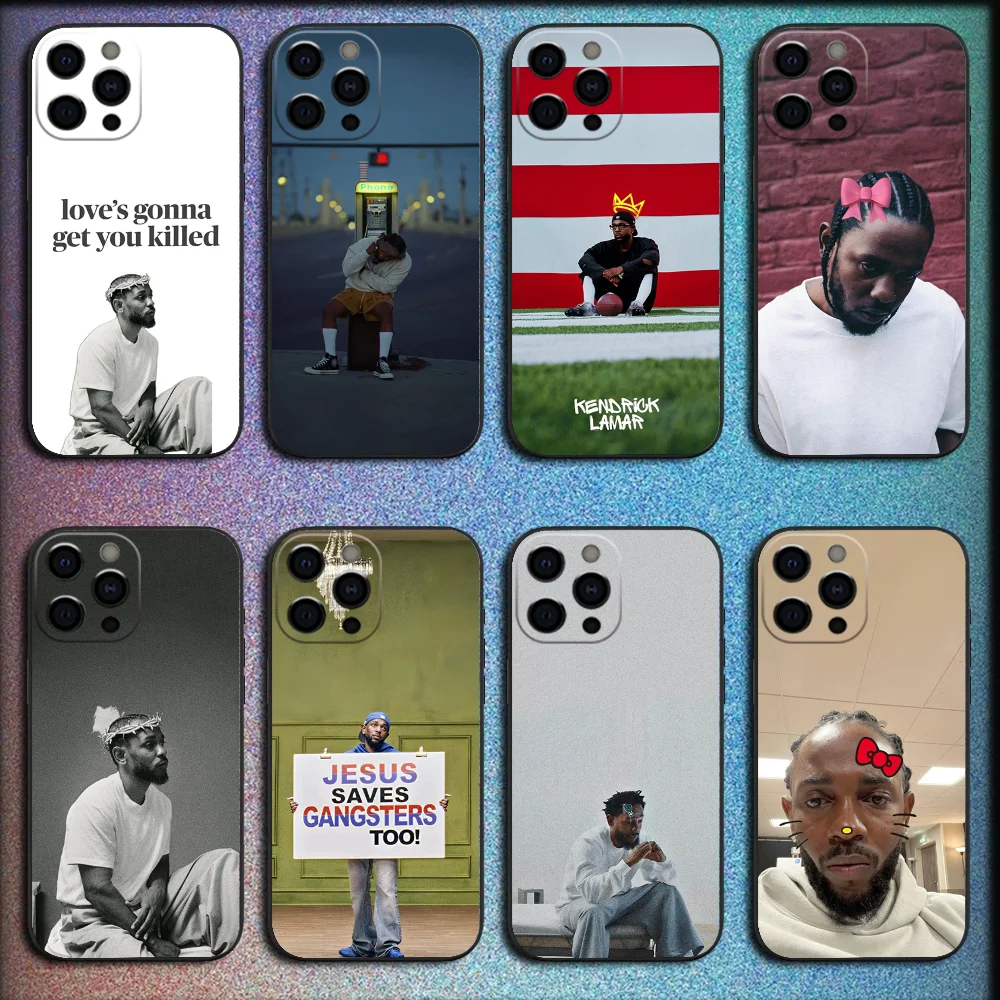 

Rapper K-Kendrick Lamar Phone Case For iPhone 16,15,14,13,12,11,Pro,X,XS,Max,XR,Plus,Mini Soft Black Cover
