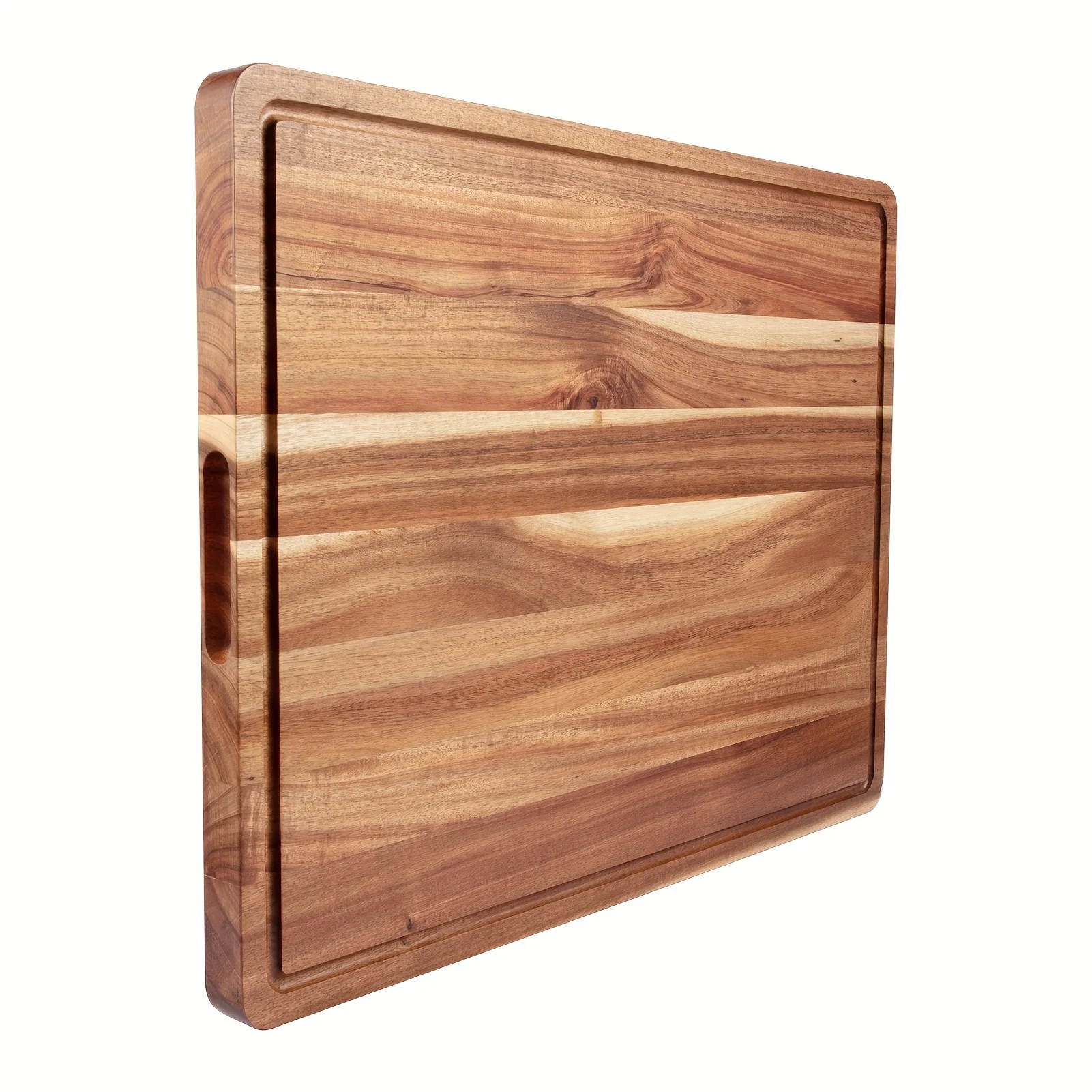 

1pc, Extra Large Wood Cutting Board For Kitchen, Reversible Thick Acacia Wooden Butcher Block With Juice Groove, Over Stove Cutt