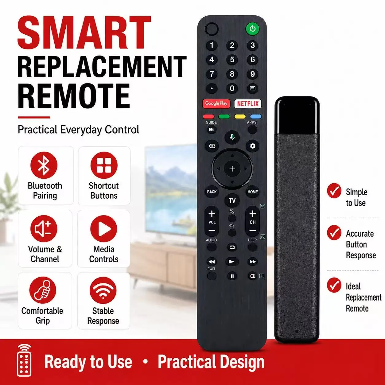 RMF‑TX500P RMF‑TX500U RMF‑TX500B Replacement Remote Control For SONY 4K UHD Android Bravia TV XG95 AG9 X85G Series Spare Part Co view 4