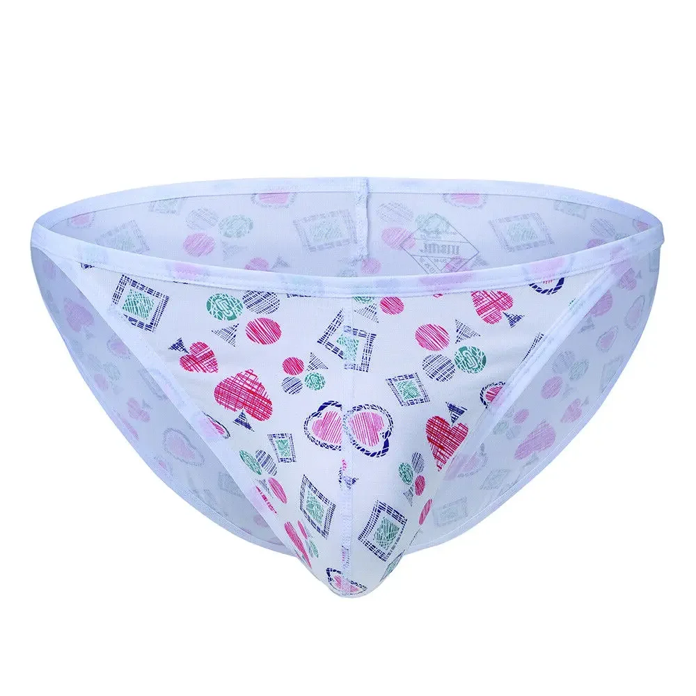Jinshi Men's Briefs Breathable Soft Tagless Sexy Underwear Cartoon Print Underpants Male Briefs Mens Printed Briefs