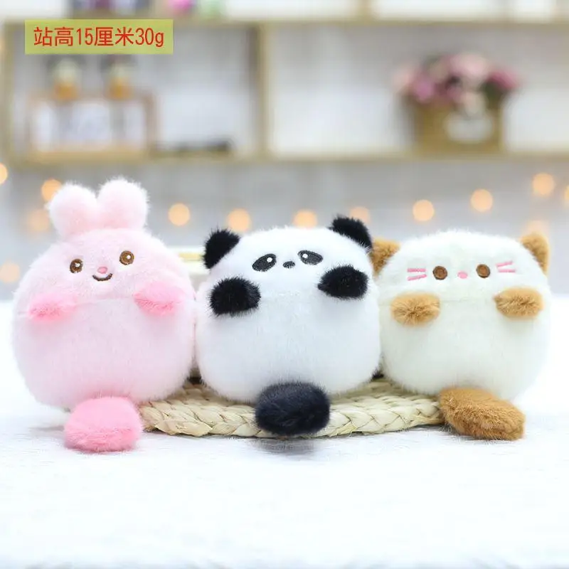 Monedero de felpa con dibujos de animales, billetera encantadora de Capibara, Panda, gato, conejo, monedero para cambiar dinero, bolsa de almacenamiento para auriculares, llavero