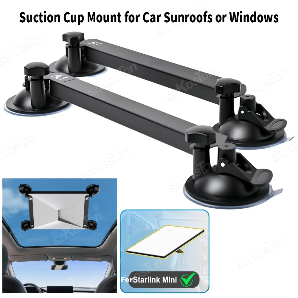 For Starlink Mini Suction Cup Mount for Car Windows Sunroofs Bracket for StarLink Mini RV Yacht Signal Outdoor Mounting Kits
