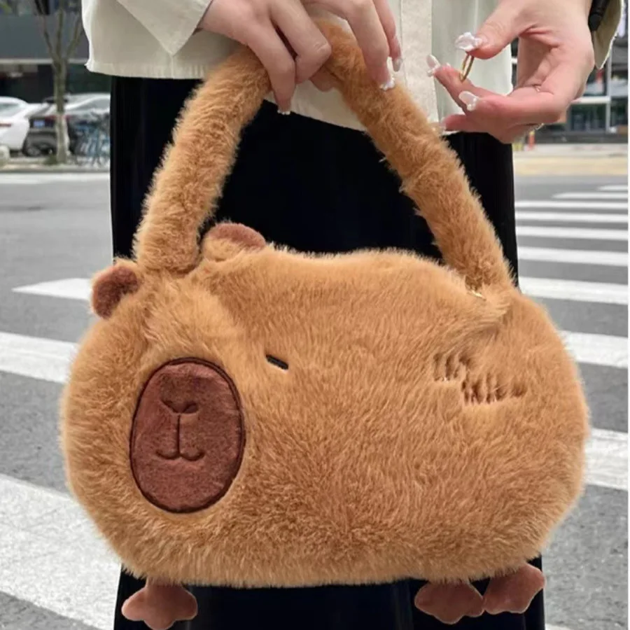 Foreign Trade Internet Celebrity Capybara Capybara stuffed Bag Cute Cartoon Doll Coin Purse Catcher Doll Storage Bag