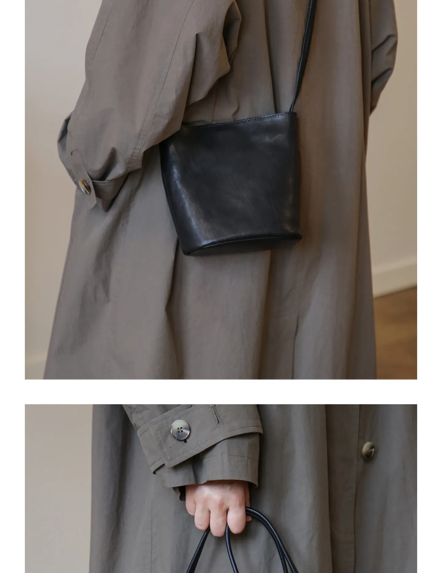 PNDME schlichte, lässige, hochwertige Damen-Umhängetasche aus echtem Leder, luxuriöse, weiche Rindsleder-Umhängetasche für Damen, ideal für Wochenendpartys. – Detail 14