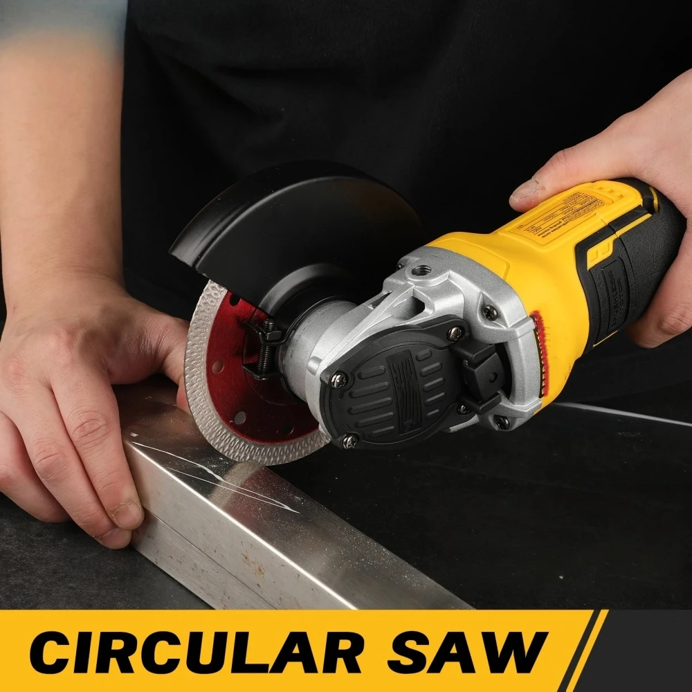 Gerinda Sudut Tanpa Kabel Brushless 100mm Mesin Pemotong Kayu Listrik Nirkabel Alat Listrik untuk Baterai Dewalt 20V