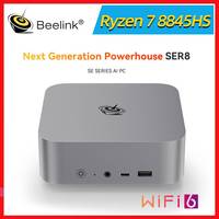 Beelink Mini PC SER8 Powerful AI PC AMD Ryzen 7 8845HS 32GB DDR5 1TB NVME PCIe4.0 SSD 2.5Gbps Desktop Gaming Computer SER USB4