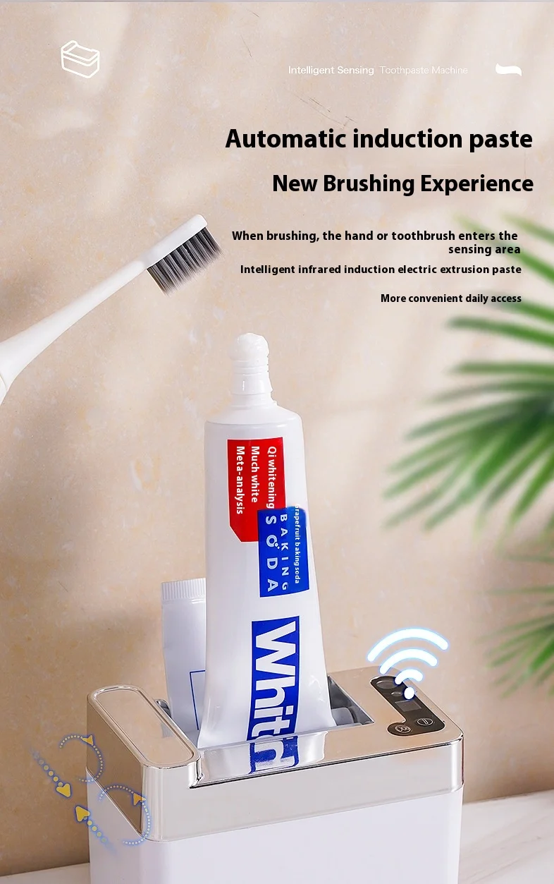 azy Electric Toothpaste Machine Intelligent Induction Toothpaste Squeezer Fully Automatic Home Wall Mounted