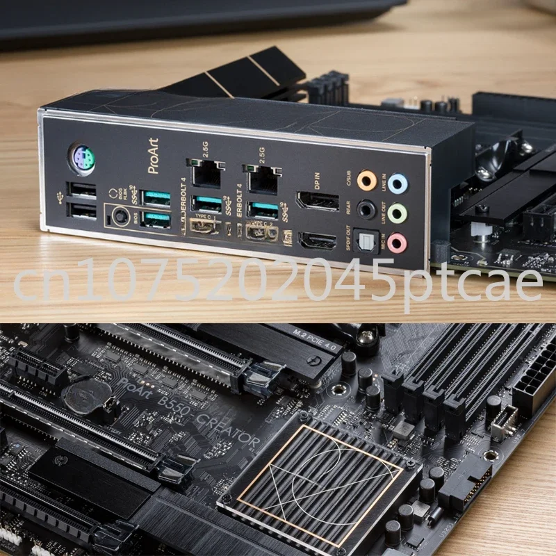 اللوحة الأم B550 Ryzen AM4 ATX ProArt B550 Creator AMD، مناسبة لخلاقي المحتوى، مع PCIe ®   4.0، وظيفة مزدوجة من النوع C