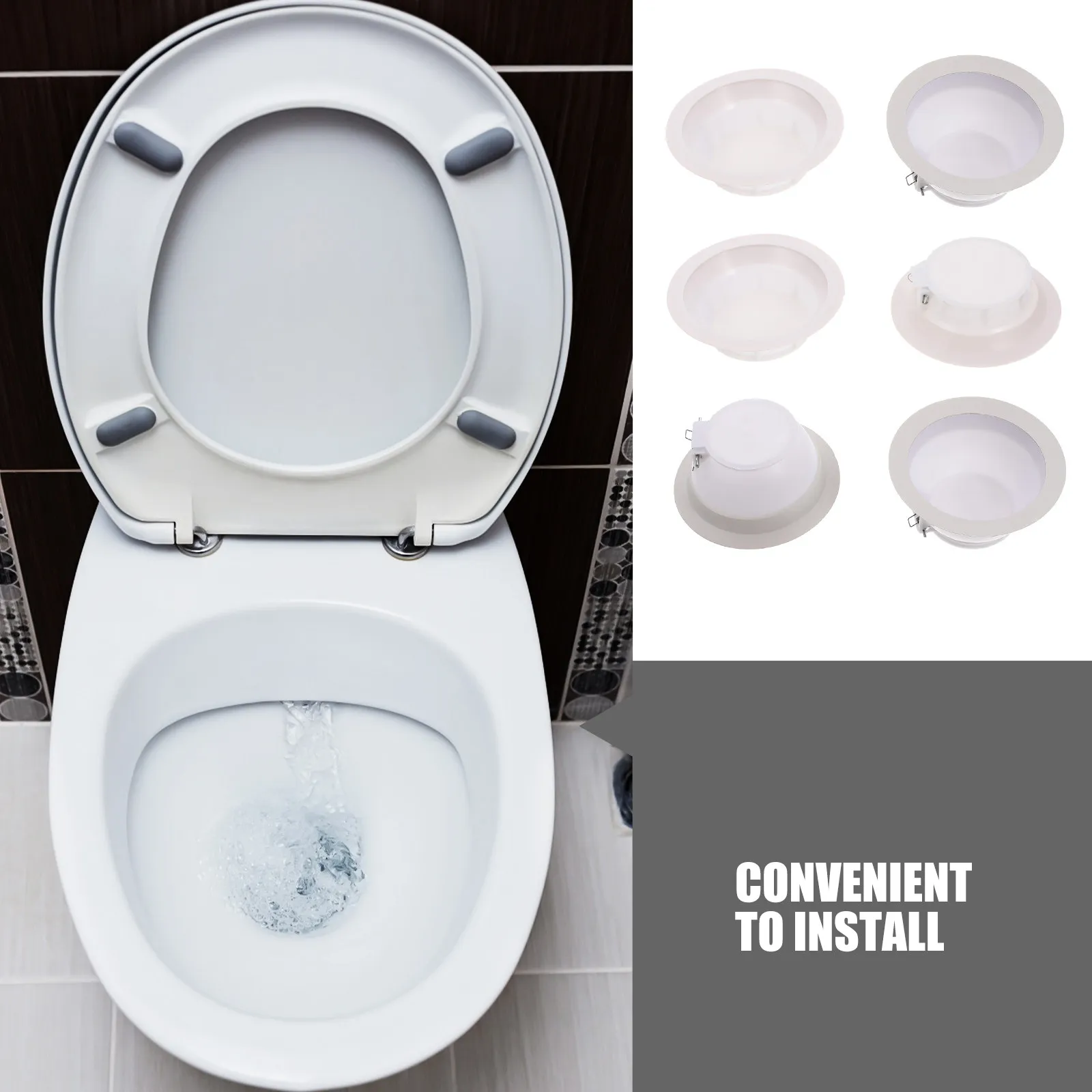 

6 pcs Squatting Pan Deodorizer Sealed Lid Toilet Cover Odor Stopper 7 11cm Drain Plug Cockroach Proof Sewer