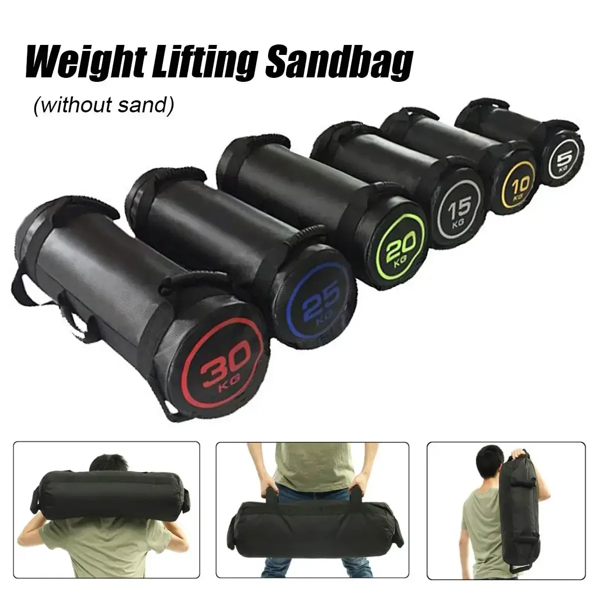 5-30kg Weight Lifting Sandbag Fitness Training MMA Boxing Equipment Physical Training Exercises Power Sandbag not contain sand