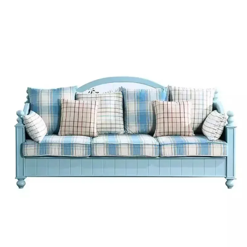 

American pastoral painting sofa retro fabric sofa