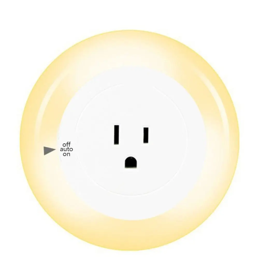 110-240V US Plug Night Light 3 Mode Rotating Switch Plug In Nightlight Dusk to Dawn Sensor Adjustable Brightness LED Night Light
