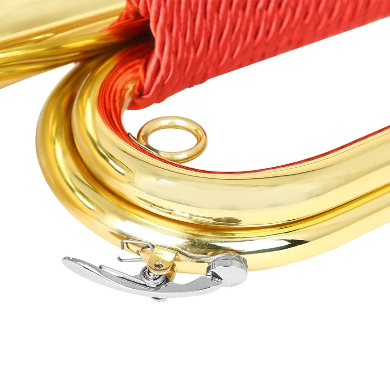 Picture 7: Red-stitched Handle High-Quality Brass BugleThick Copper Tube Brass Instrument Suitable for Beginners&Performers