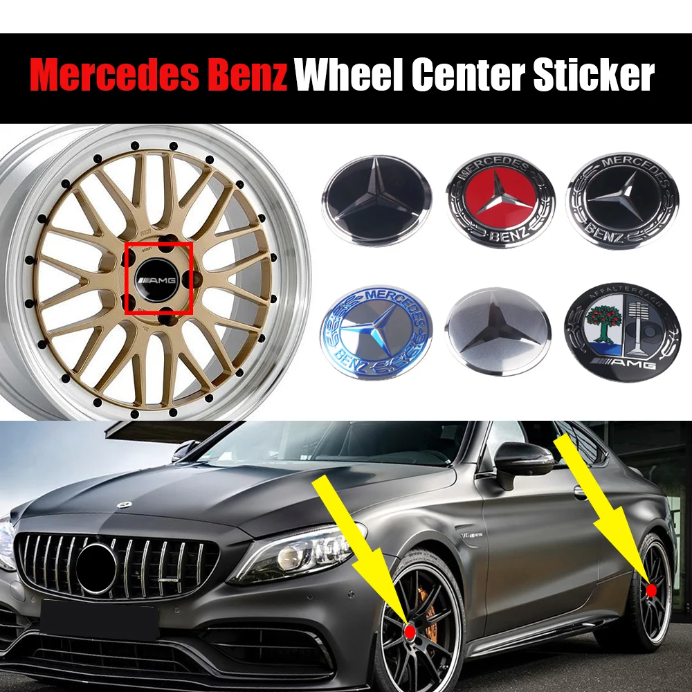 4 шт. 56/60/65 мм Центральная крышка колеса автомобиля, крышка ступицы, аксессуары для MERCEDES BENZ AMG W108 W124 W126 W140 W168 W176 W177 W190 GLA