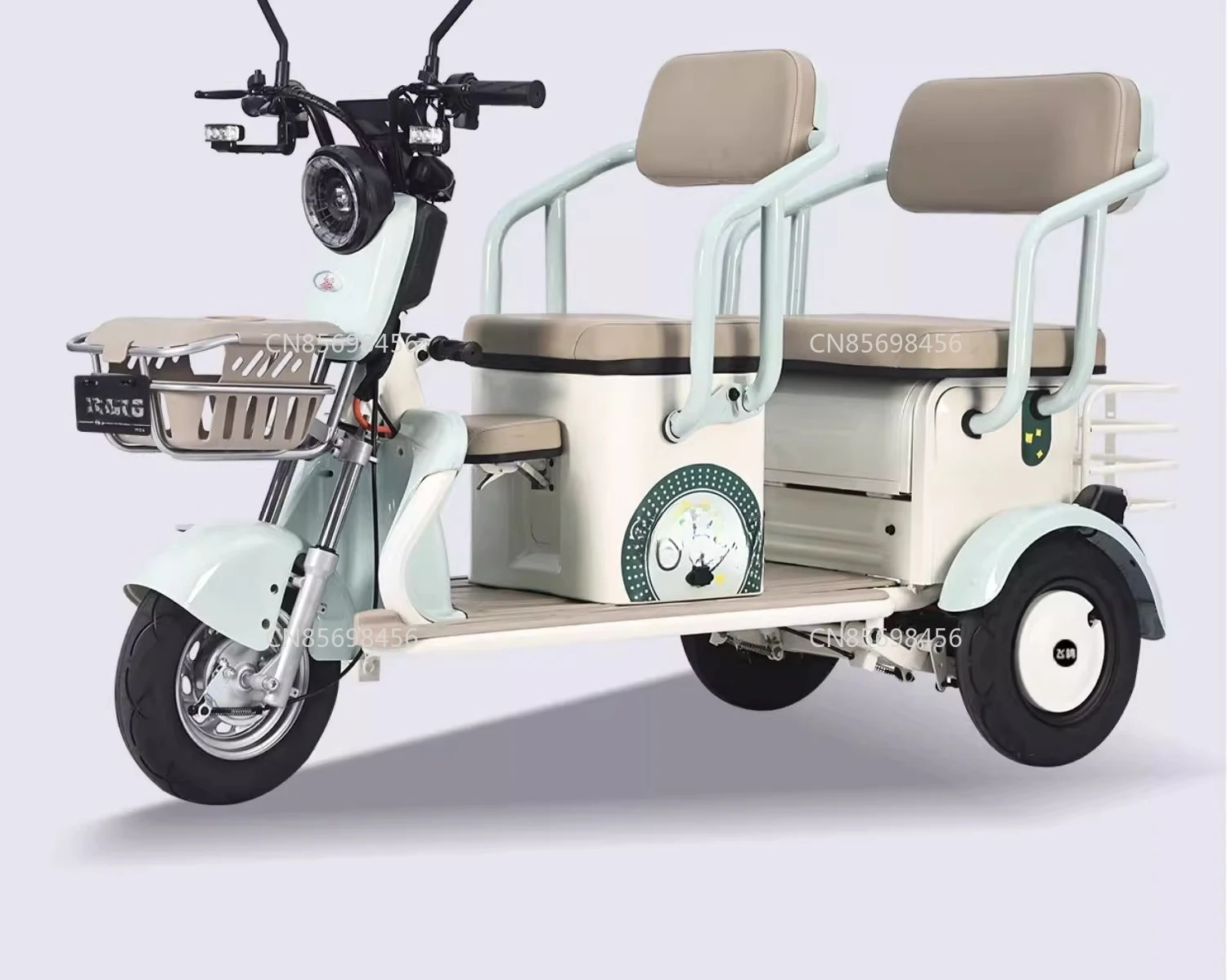 

Electric Tricycle for Adults Small Family Use Senior Mobility Scooter Double Row Ladies Cargo Carrier
