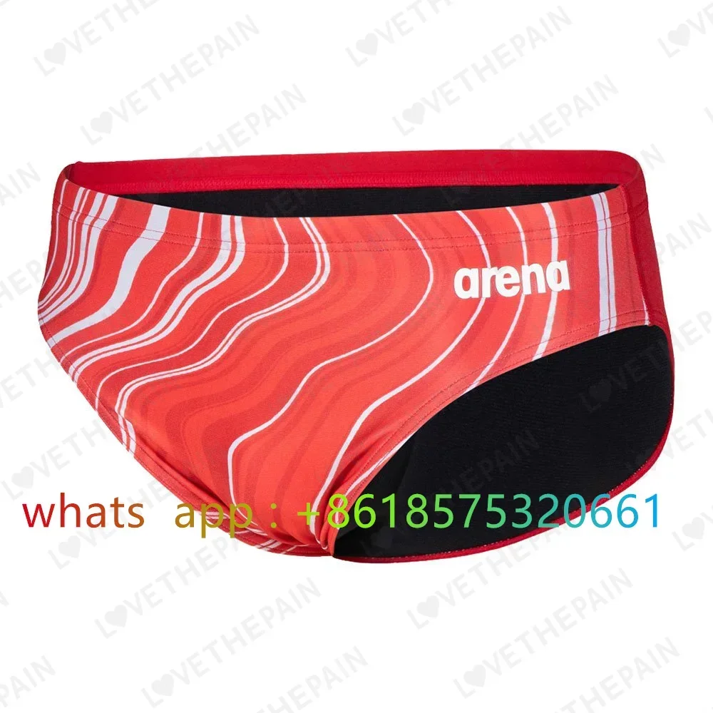 Men's Printed Swim Briefs Triangle Shorts Swimming Trunks Racing Briefs Racer Bathers Professional for Training and Competition image 5