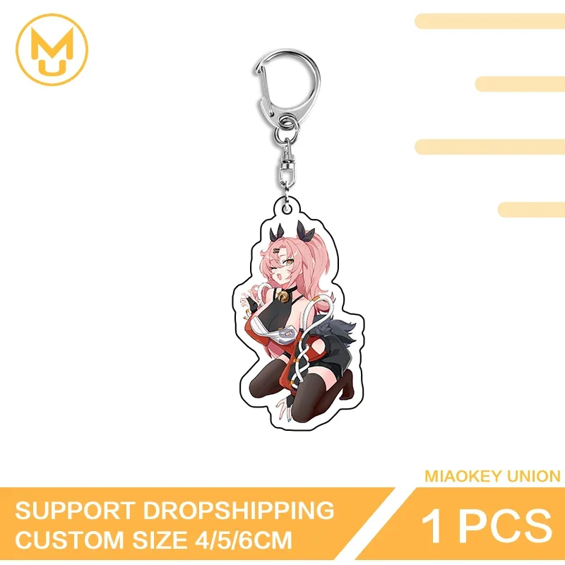Zenless Zone Zero Nicole Demara Cute Waifu Innovative Acrylic Keyring Kneel Sitting Versatile Anime Jewelry Accessories Gifts