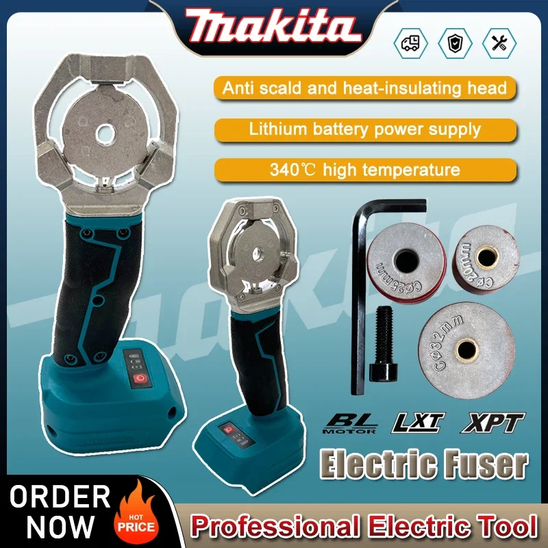 

Электрический сварочный аппарат Makita, беспроводной термофиксатор, PPR, полиэтиленовый паяльник, пластиковая трубка, полипропилен, нагрев, термоплав для батареи 18 В