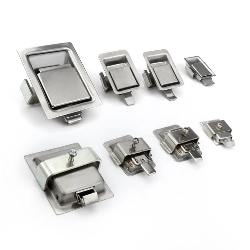 Stainless Steel Flush Paddle Latch Heavy Duty Panel Lock Industrial Hardware For RV Trailer Toolbox Door Handle Latch
