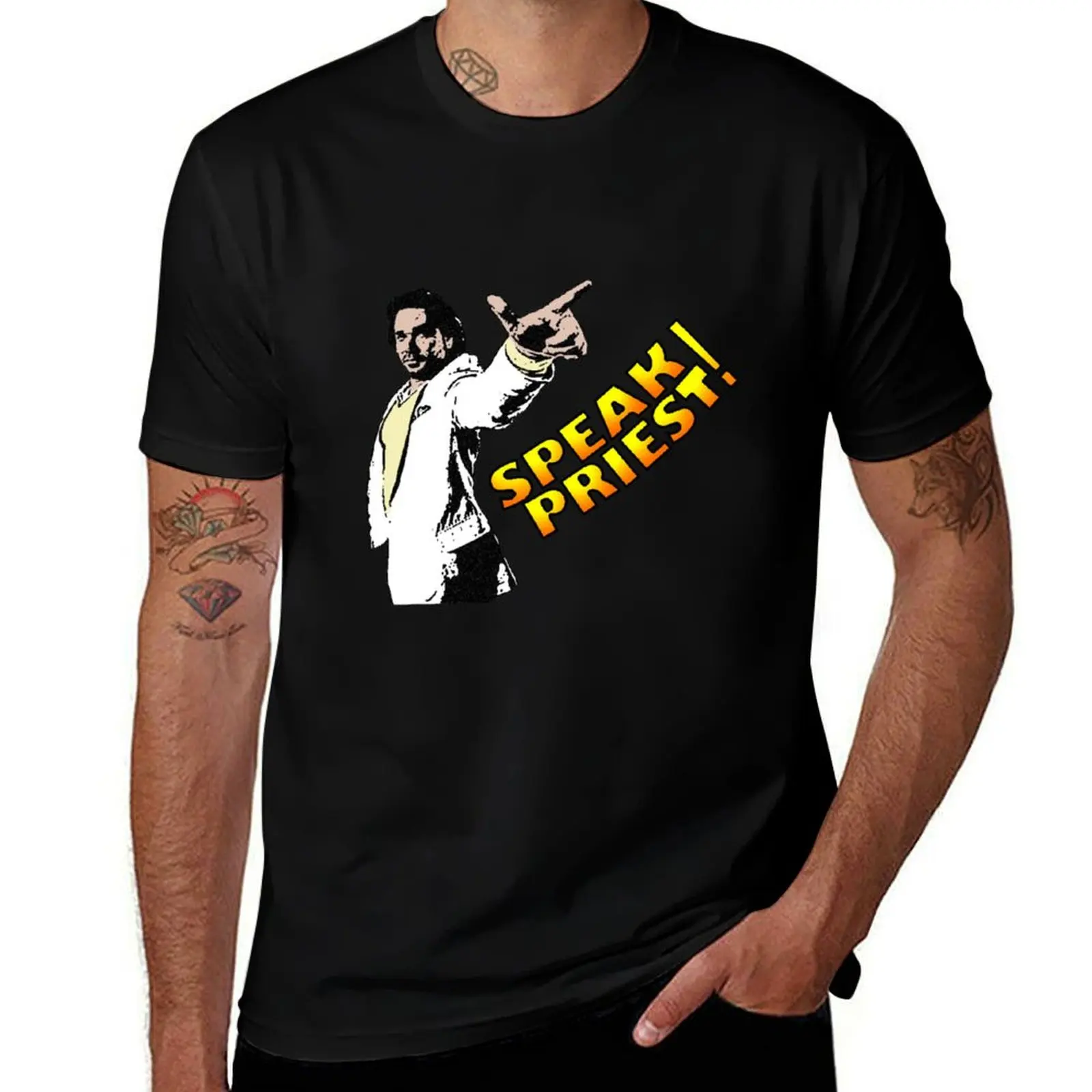 

Douglas Speak Priest! T-Shirt blacks anime tshirt for a boy men clothings