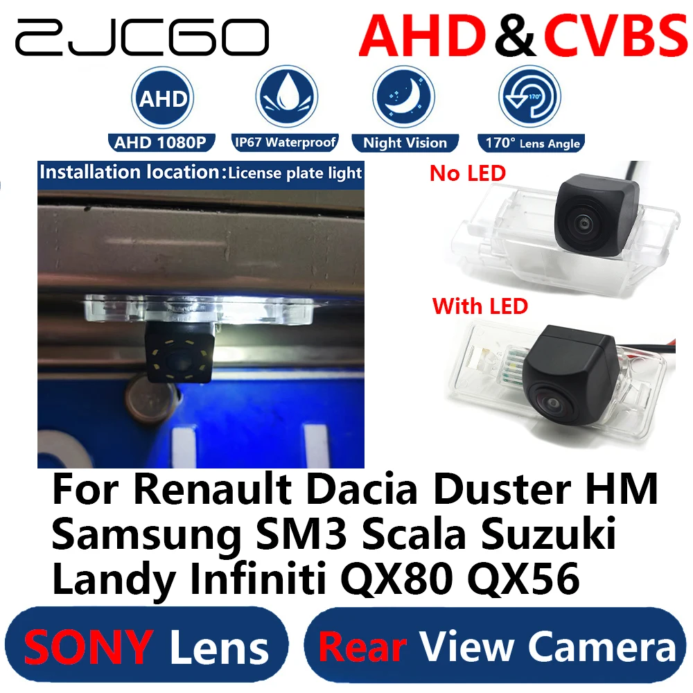 

AHD 1080P Parking Backup Reverse Rear view Camera For Renault Dacia Duster HM Samsung SM3 Scala Suzuki Landy Infiniti QX80 QX56