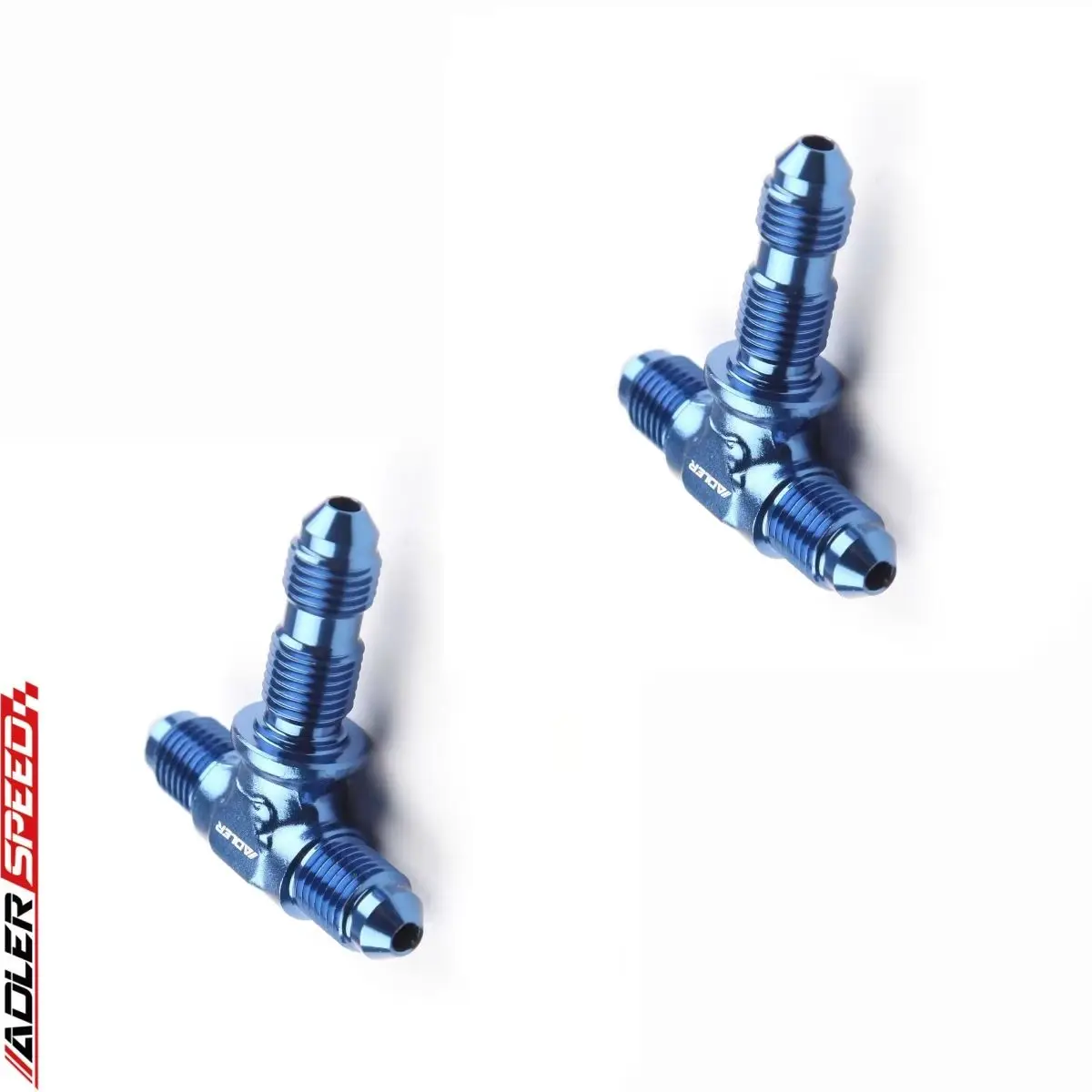 

2 шт., алюминий -3AN AN3 3AN, переборный тройник с разъемом «папа», адаптер для фитинга, синий, США.