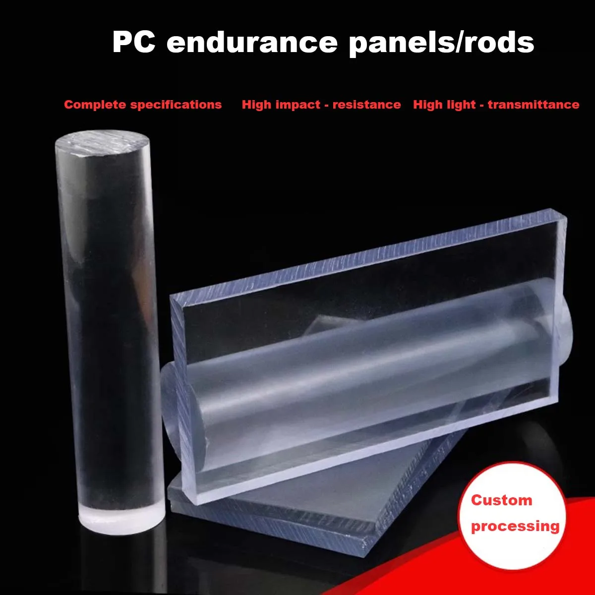 PC Endurance Board High Transparent Polycarbonate Plate Wear Resistant Plastic Sheet Hard Partition 2mm 3mm 4mm 5mm 6mm 8mm 10mm