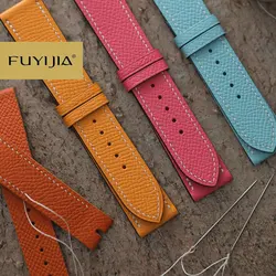 FUYIJIA New 1:1 Custom Luxury Strap Master Handmade Epsom Cowhide Watchbands Quick Release Belt Specialized Calibrator Wristband