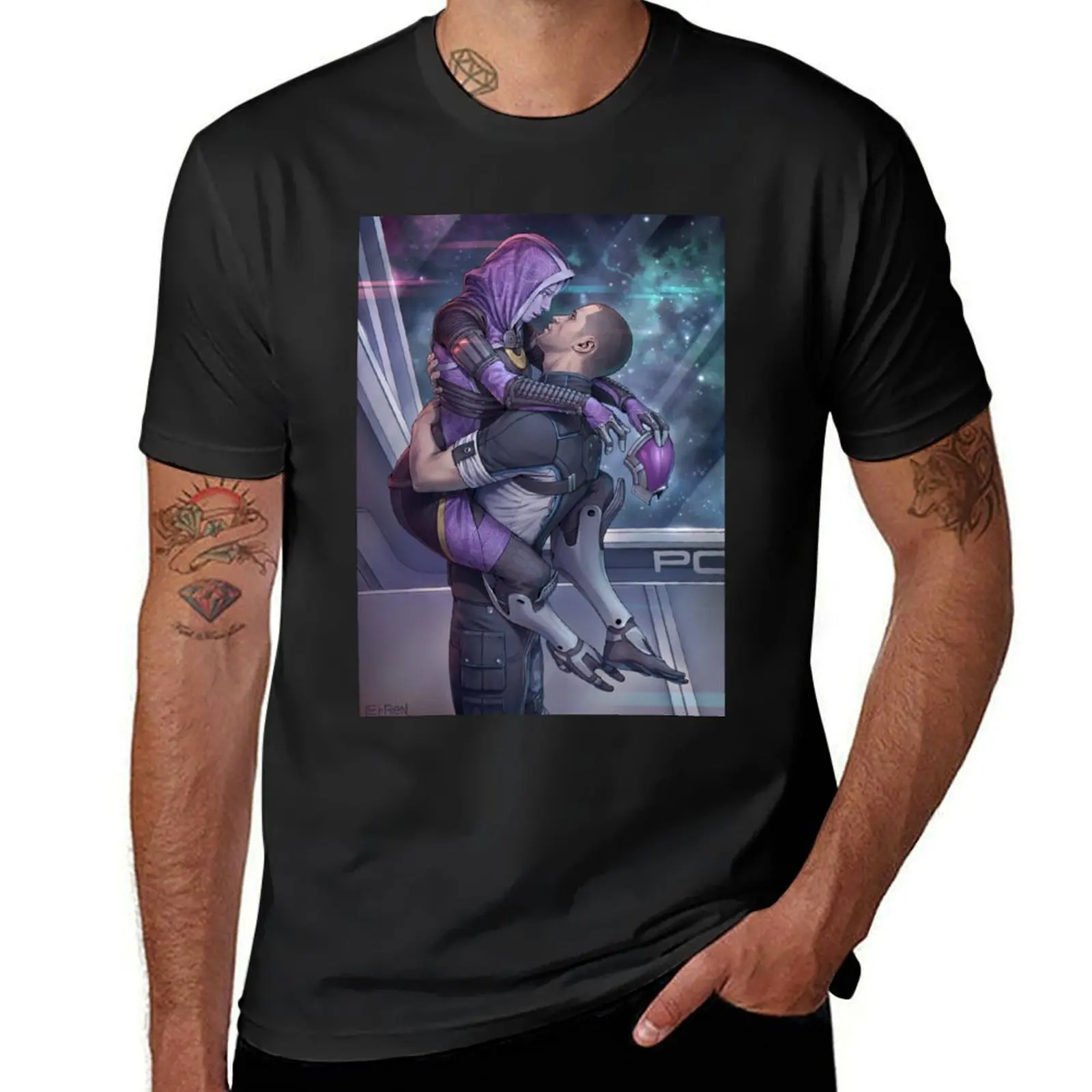 Mass Effect T-Shirt graphics aesthetic clothes Men's clothing