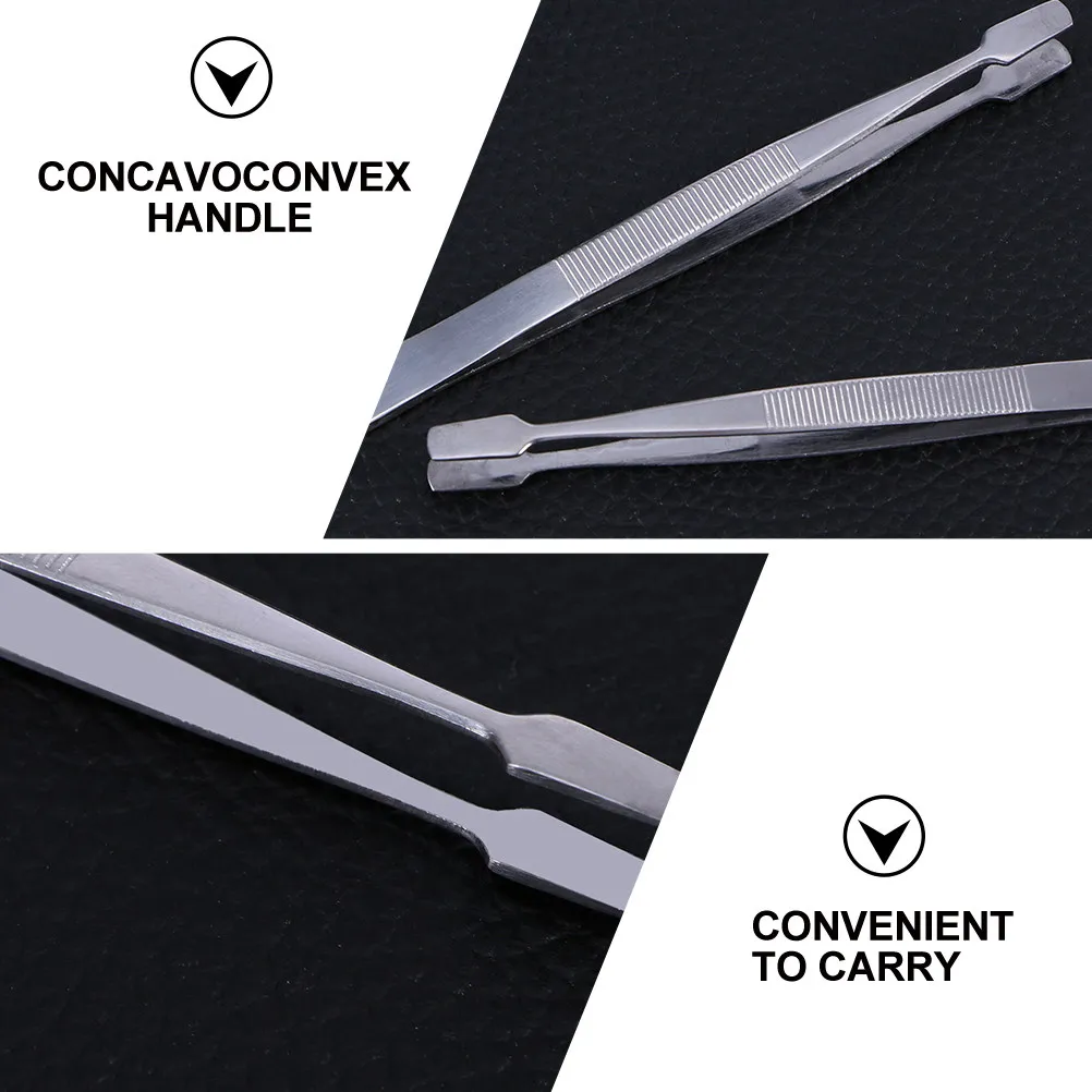 3Pcs Stamp Tweezer Stainless Steel Lightweight Non-Slip Handheld Tool for Stamp Collecting False Eyelash Extraction Precision - view 3