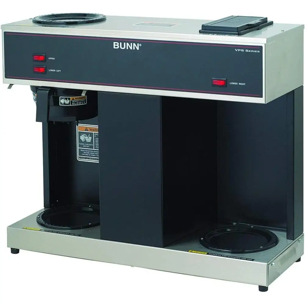 ماكينة تحضير القهوة بالتنقيط التجارية سعة 12 كوبًا مع ثلاثة محطات تدفئة ومطاعم مثالية ومكاتب ومقاهي 120 فولت